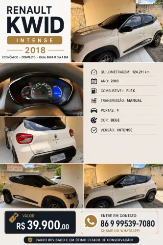Renault Kwid Intense 1.0 Flex 12V 5P Mec. 2018