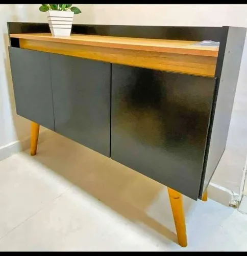 Aparador simples preto GOLD