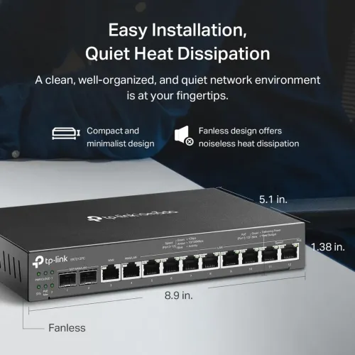 TP-Link Omada ER7212PC 3 em 1 (VPN + Switch PoE+ 110W) - NOVO NA CAIXA!