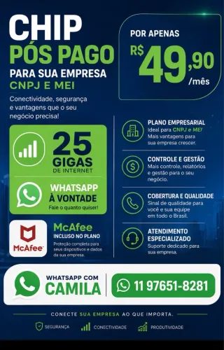 Chip para CNPJ e Mei 