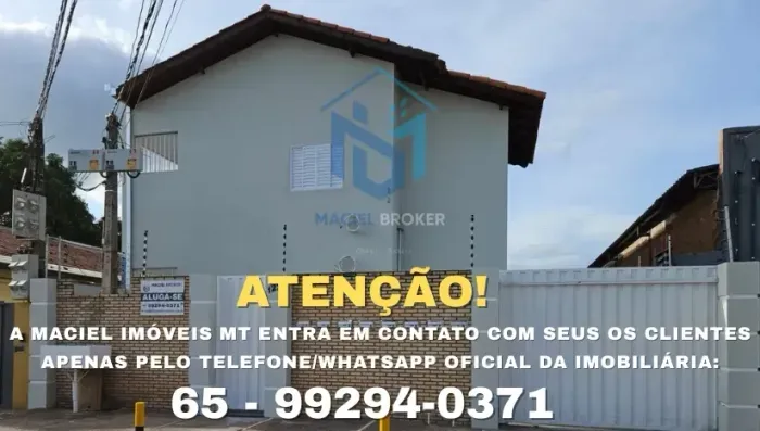 Locação de Kitnets próximo do UNIVAG, Cristo Rei, Várzea Grande.