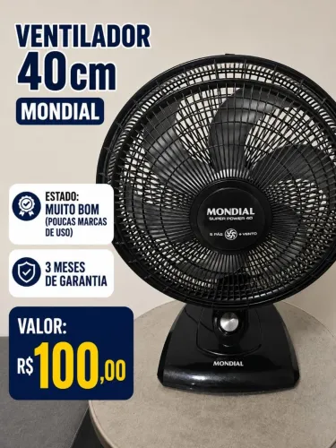 Ventilador mondial 40 cm preto
