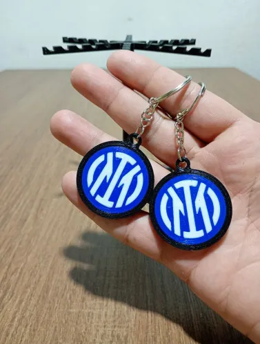 Kit com 2 chaveiros 3d da Inter de Milão clube tradicional da Itália