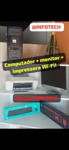 Computador completo + Multifuncional HP Wi-Fi