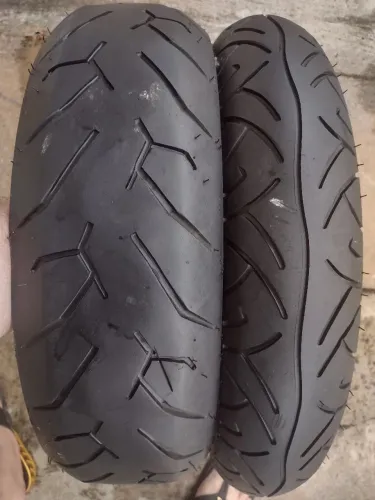 Par de pneus usados serve na fazer Twister mt03 CB300