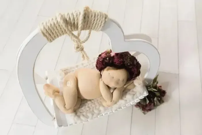 Cama coração - Arco - Prop - Fotografia Newborn