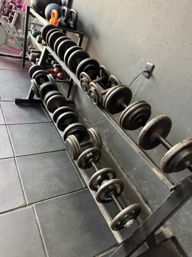 Halteres com suporte 