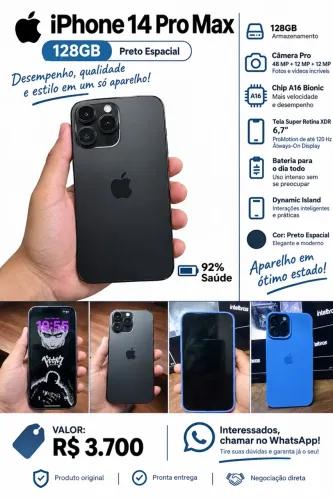 iPhone 14 Pro Max VENDO OU TROCO POR S24 ULTRA!!