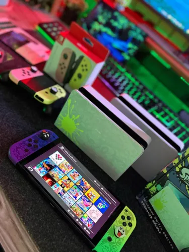 Nintendo Switch OLED (Splatoon) 3 512GB Desbloqueado e com Sistema original