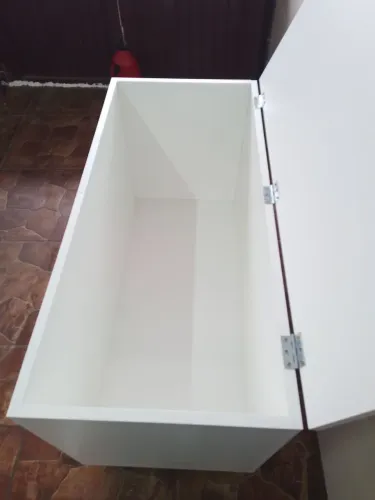 Bau madeira mdf branco 