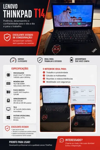 Notebook Lenovo ThinkPad T14