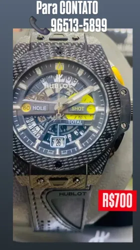 Relógio HUBLOT GOLF BLACK MULTIFUNCIONAL EM CARBONO