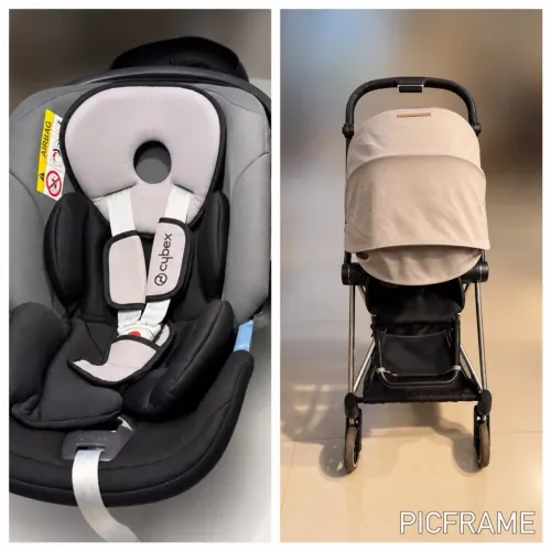 Carrinho de bebê Cybex Mios + Bebê conforto Cybex Aton + suporte veicular