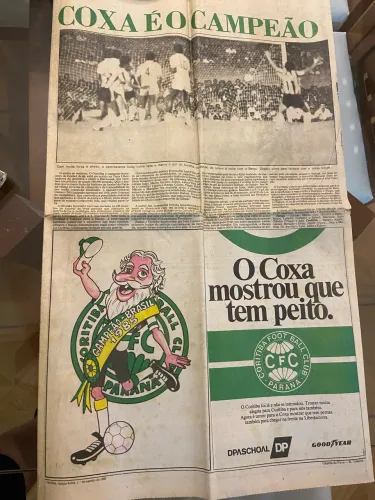 Jornal antigo título brasileiro 85 Coritiba