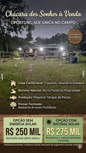 Chácara à Venda em Rondônia - PORTEIRA FECHADA (com poucas exceções) na BR-319!