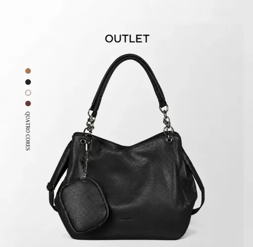 Bolsa grande em couro PU.
