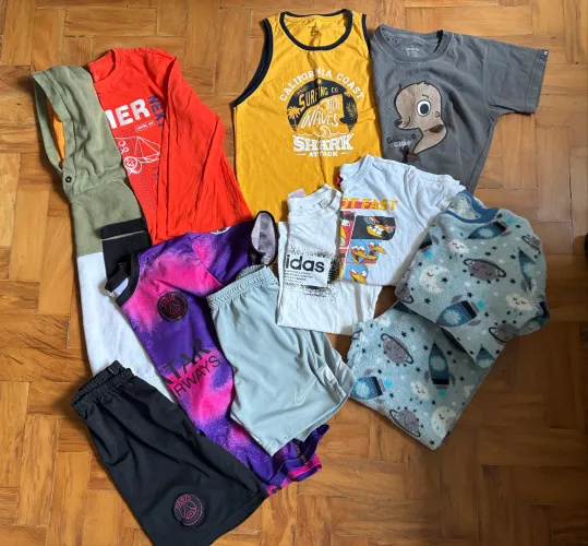 Lote de roupas para menino 8-10 anos