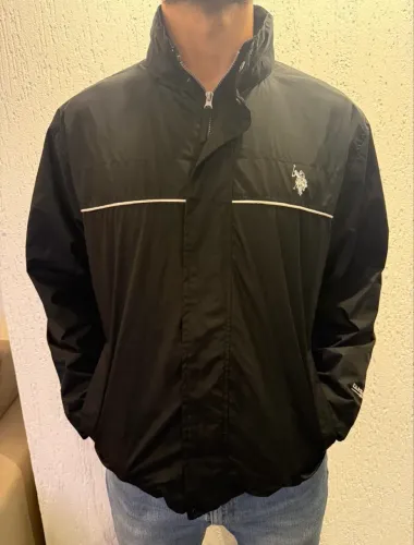 Jaqueta US Polo Assn forrada encorpada preta 