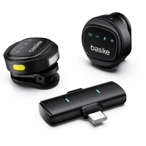 Microfone de Lapela BASIKE sem fio