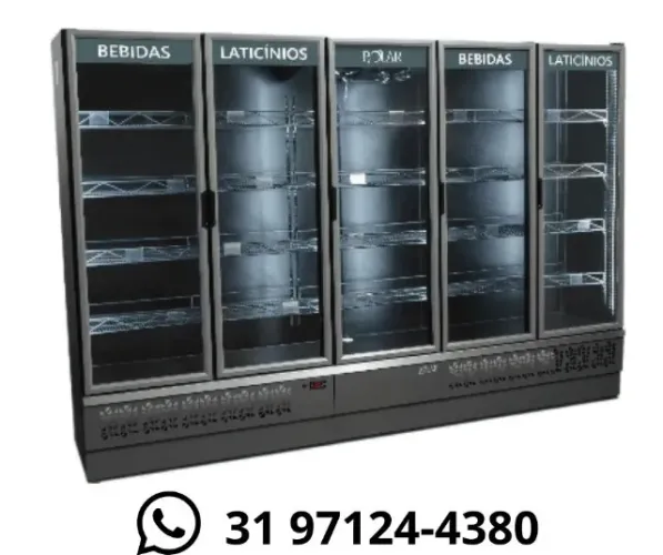 Freezer Refrigerador 5 Portas com LED Polar