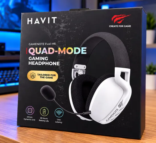 Headset gamer sem fio Havit Fuxi H6