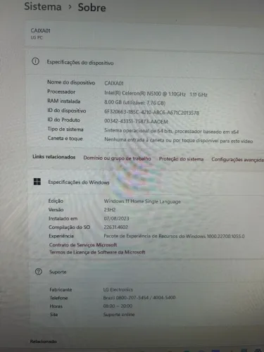 Monitor LG para loja 