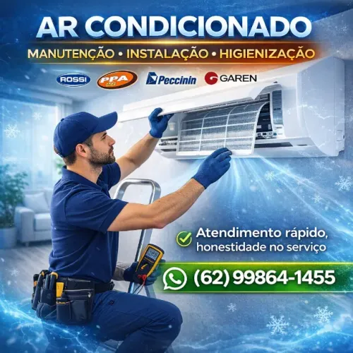 Ar condicionado Manutenção instalação higienização