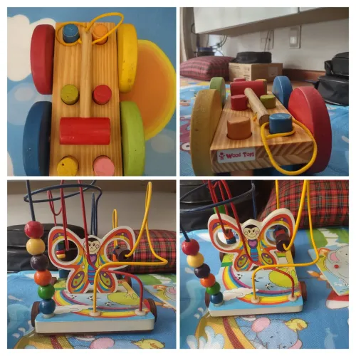 Brinquedos de madeira funcionais