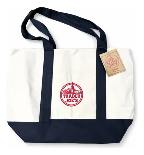 Bolsa Totebag Reutilizável Trader Joe's Azul Ecobag Original Eua