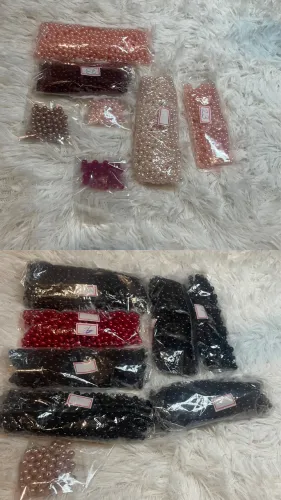 Lote de pérolas artesanato + mais manta strass