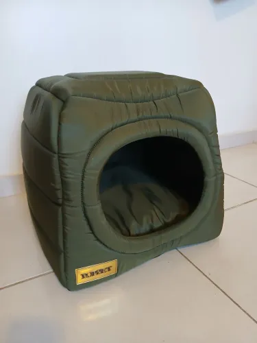 Cama iglu toca para cachorro e gato, cama 2x1 para cachorro ou gato com almofada, TAM. M<br>