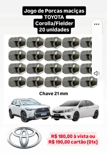 Jogo de Porcas cromadas corolla/ Fielder novos