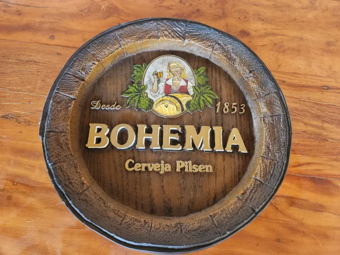 Decorativo para churrasqueira tampa de barril