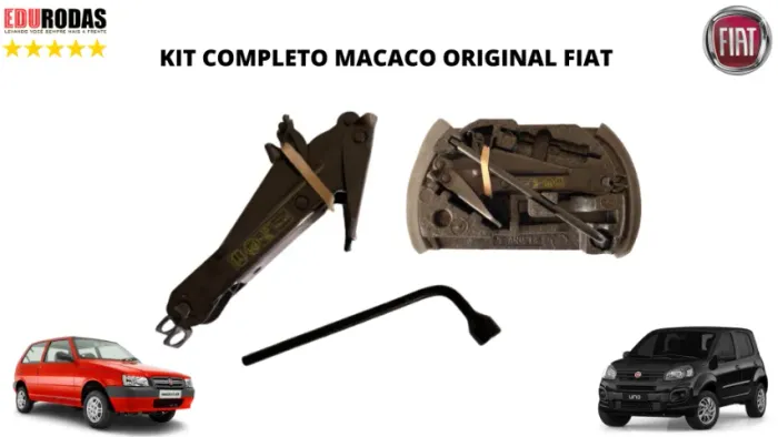 Macaco Chave De Roda 19mm Estojo De Transporte Fiat Genuino 