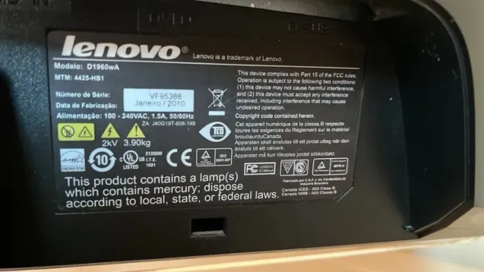 Monitor Lenovo 19" - Perfeito estado
