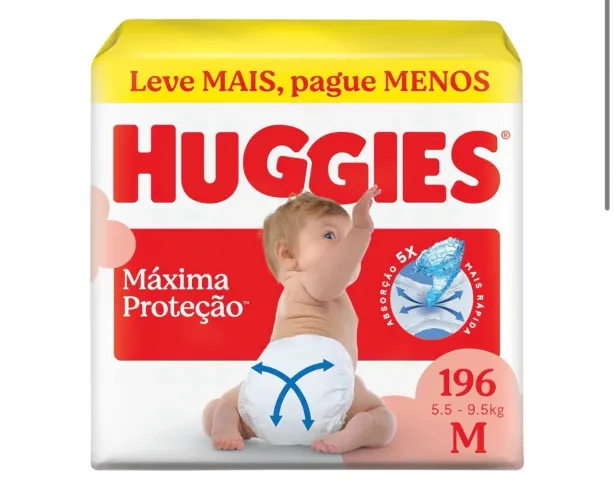 2 Pacotes de Fralda Huggies Supreme Care M (196 un. cada) - Lacrados!