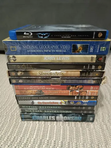 Lote Coleção com DVD's, Blu-ray e 1 VHS lacrado