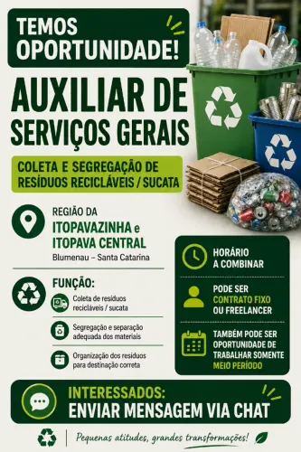 Auxiliar de Serviços Gerais / Servente