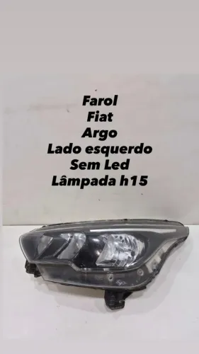 Farol Fiat Argo Lado Esquerdo sem LED Lâmpada H15