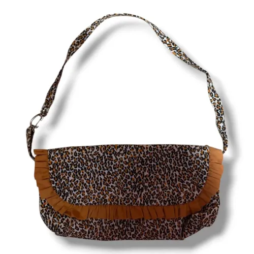 Bolsa Feminina Oncinha Com Babado Amarelo Artesanal