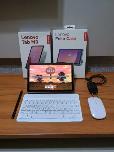Lenovo Tab M9 64GB + Kit Completo (Capa + Teclado e Mouse Bluetooth + Caneta Touch)