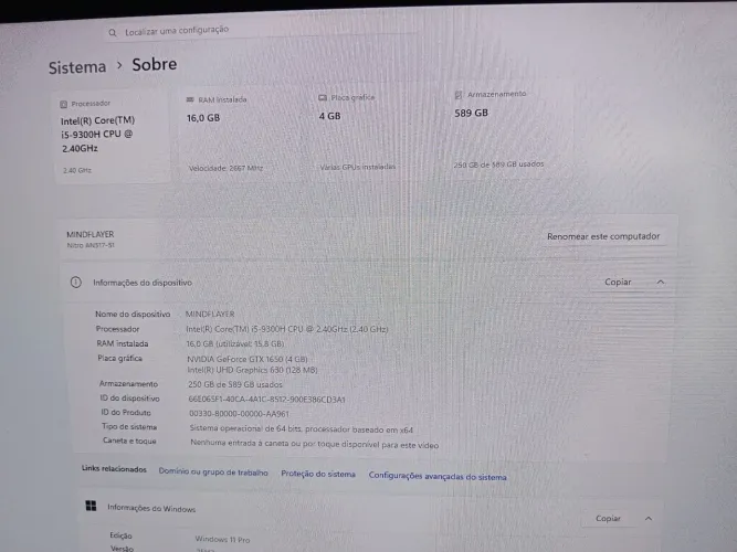 Notebook Acer Nitro 5