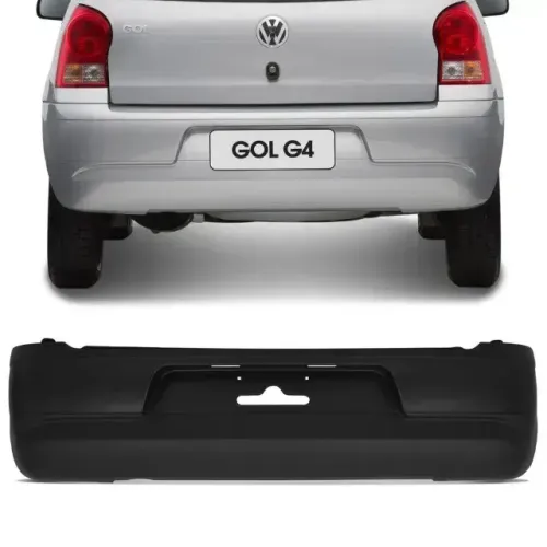Parachoque Traseiro Volkswagen Gol G4 2006 à 2014 - Preto - Lumax
