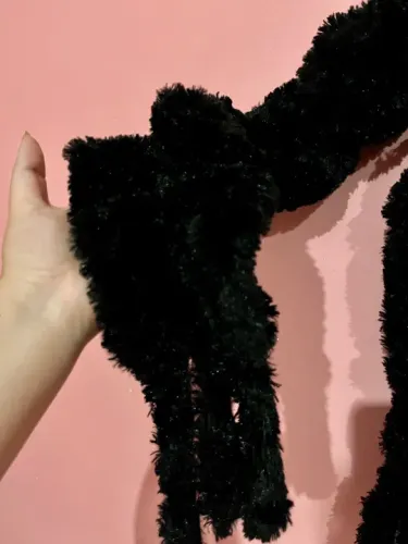 Cachecol Pelúcia Preto (novo)