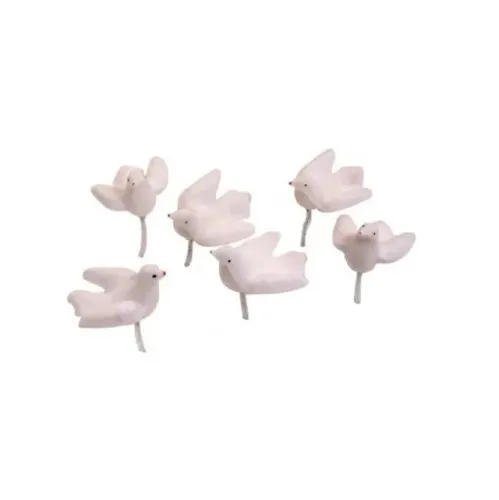 Enfeite Pomba Br 4,5cm 6 Unidade Master Wf9872