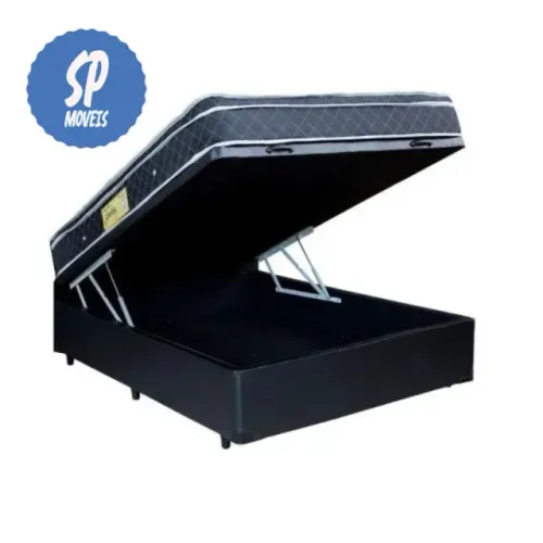 Base Baú Casal + Colchão D33 14cm