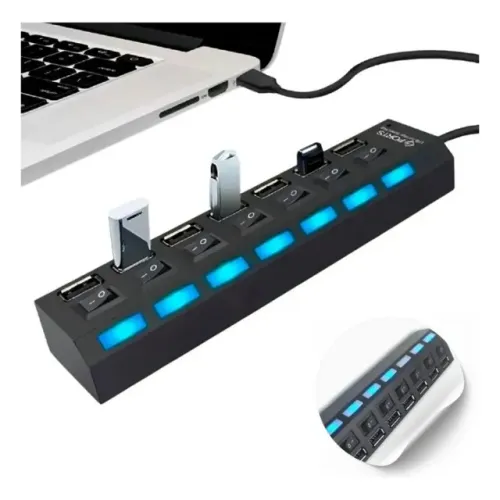 Hub Usb 7 Portas Usb Alta Velocidade Lehmox