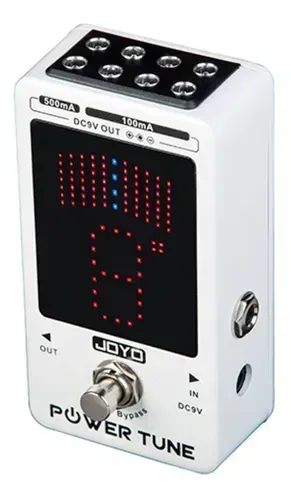 Pedal Fonte Conversor Afinador Joyo Jf18r Power Tune 8saidas Cor preto