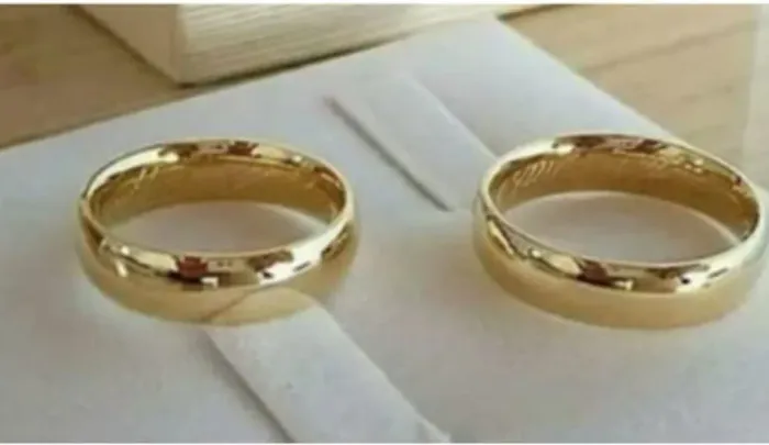 Alianças de casamento em Tungstênio+ Moedas Antigas 