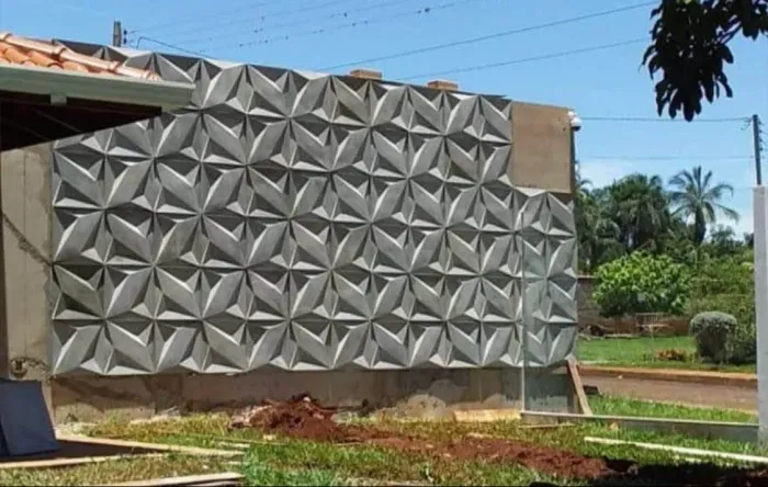 Revestimento 3D Decorativo - Design Exclusivo! Em concreto